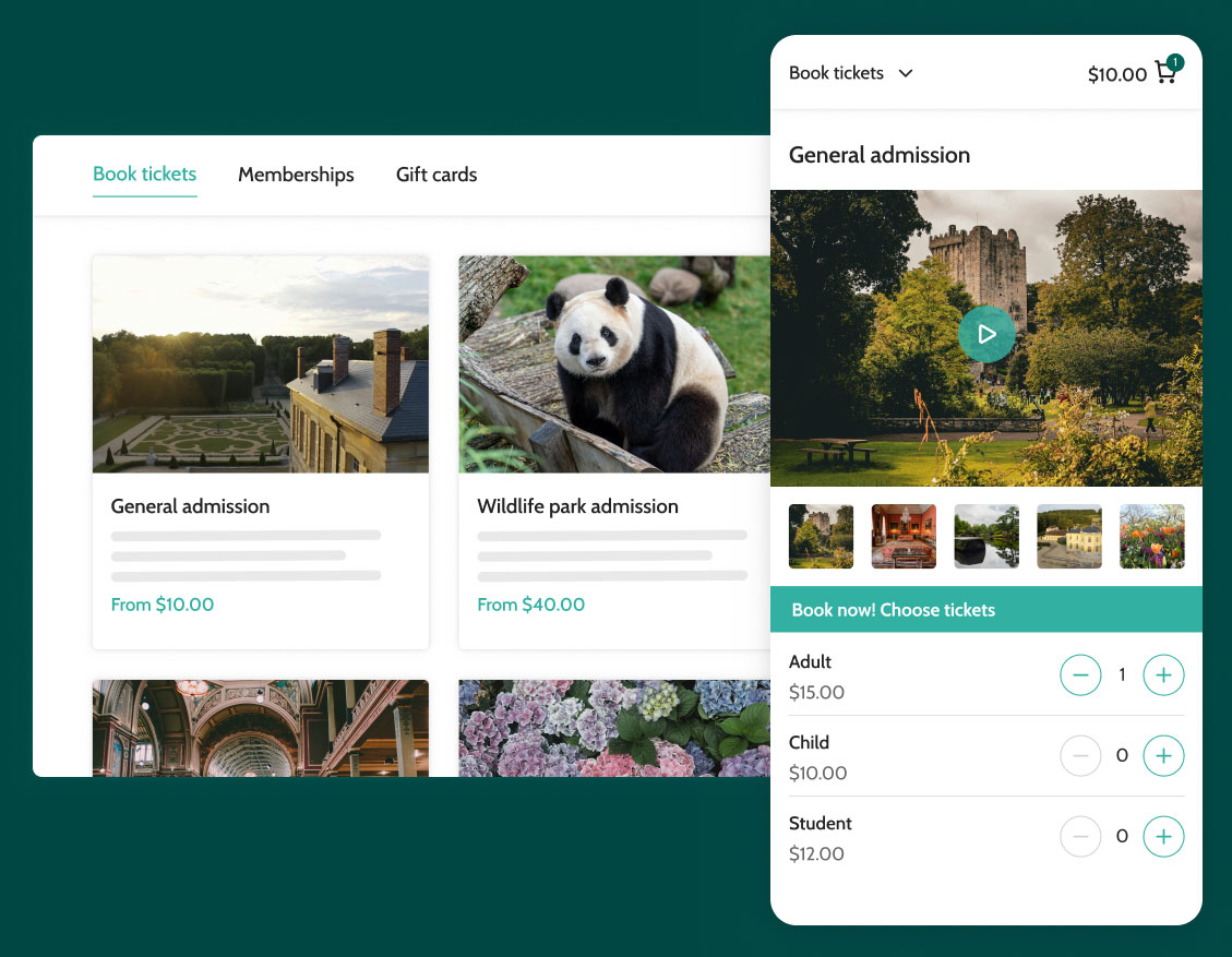 alternative ticketing software and EPOS shop view